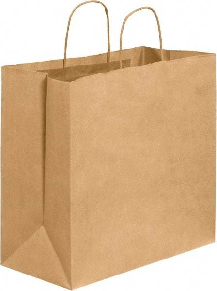 Made in USA - Kraft Grocery Bag - 13 x 7 x 13, Kraft - Exact Industrial Supply