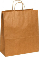 Made in USA - Kraft Grocery Bag - 13 x 6 x 15-3/4, Kraft - Exact Industrial Supply