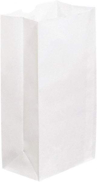 Made in USA - Kraft Grocery Bag - 6 x 3-5/8 x 11, White - Exact Industrial Supply