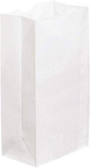 Made in USA - Kraft Grocery Bag - 6 x 3-5/8 x 11, White - Exact Industrial Supply