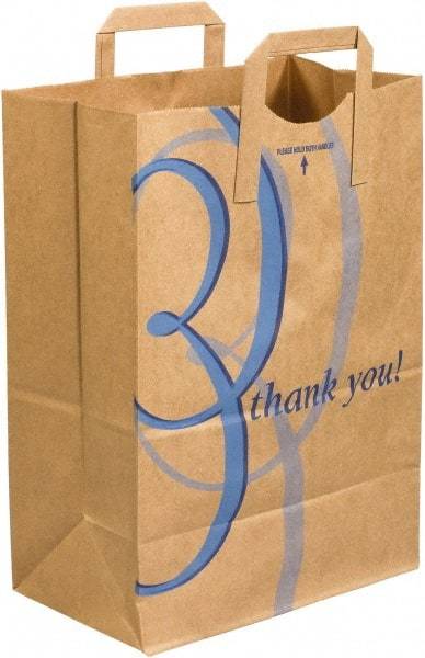 Made in USA - Kraft Grocery Bag - 12 x 7 x 17, Kraft - Exact Industrial Supply