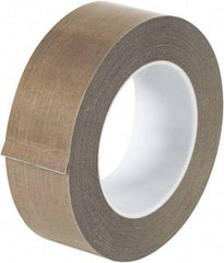 Made in USA - 18 Yd Long x 1-1/2" Wide, Brown Silicone PTFE Tape - 3 mil Thick - Exact Industrial Supply