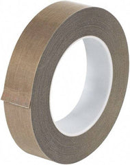 Made in USA - 18 Yd Long x 1" Wide, Brown Silicone PTFE Tape - 10 mil Thick - Exact Industrial Supply