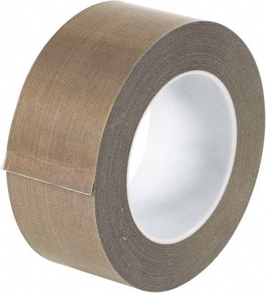 Made in USA - 18 Yd Long x 2" Wide, Brown Silicone PTFE Tape - 5 mil Thick - Exact Industrial Supply