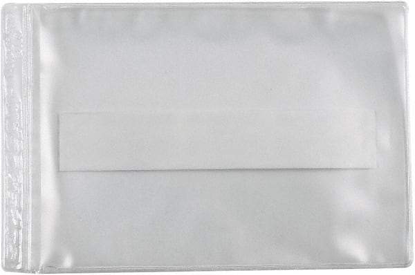 Superscan - 50 Piece Clear Press-On Vinyl Envelope - 4" High x 8" Wide - Exact Industrial Supply