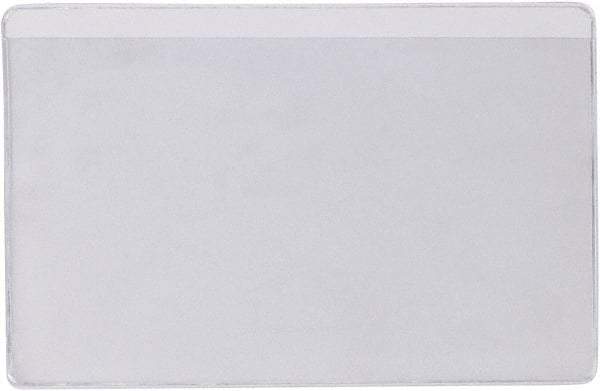 Superscan - 50 Piece Clear Press-On Vinyl Envelope - 3" High x 5" Wide - Exact Industrial Supply
