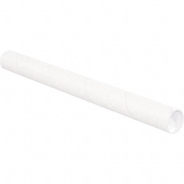 Made in USA - 3" Diam x 12" Long Round White Mailing Tubes - 1 Wall, White - Exact Industrial Supply