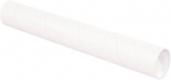 Made in USA - 3" Diam x 30" Long Round White Mailing Tubes - 1 Wall, White - Exact Industrial Supply
