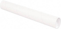 Made in USA - 3" Diam x 15" Long Round White Mailing Tubes - 1 Wall, White - Exact Industrial Supply
