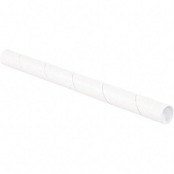 Made in USA - 1-1/2" Diam x 9" Long Round White Mailing Tubes - 1 Wall, White - Exact Industrial Supply