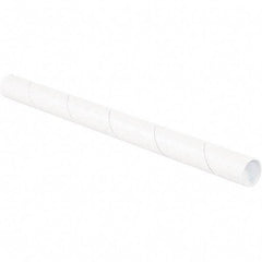Made in USA - 1-1/2" Diam x 9" Long Round White Mailing Tubes - 1 Wall, White - Exact Industrial Supply