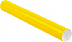 Made in USA - 3" Diam x 24" Long Round Colored Mailing Tubes - 1 Wall, Yellow - Exact Industrial Supply