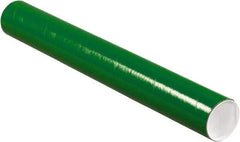 Made in USA - 3" Diam x 24" Long Round Colored Mailing Tubes - 1 Wall, Green - Exact Industrial Supply