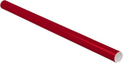 Made in USA - 2" Diam x 36" Long Round Colored Mailing Tubes - 1 Wall, Red - Exact Industrial Supply