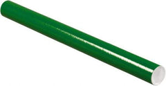 Made in USA - 2" Diam x 24" Long Round Colored Mailing Tubes - 1 Wall, Green - Exact Industrial Supply