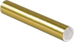 Made in USA - 2" Diam x 12" Long Round Colored Mailing Tubes - 1 Wall, Gold - Exact Industrial Supply