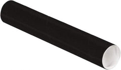 Made in USA - 2" Diam x 12" Long Round Colored Mailing Tubes - 1 Wall, Black - Exact Industrial Supply