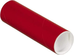 Made in USA - 2" Diam x 6" Long Round Colored Mailing Tubes - 1 Wall, Red - Exact Industrial Supply
