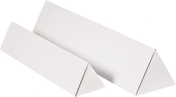 Made in USA - 3" Diam x 30" Long Corrugated Triangular Mailing Tube - 1 Wall, White - Exact Industrial Supply
