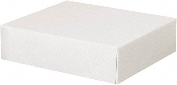 Made in USA - 9-1/2" Wide x 11-1/8" Long x 3" High Rectangle Chipboard Box - 1 Wall, White - Exact Industrial Supply