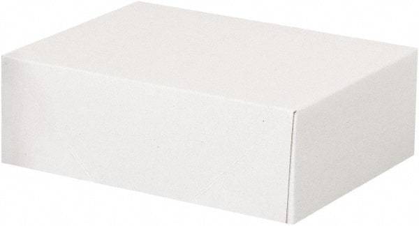 Made in USA - 6-1/2" Wide x 8-5/8" Long x 3" High Rectangle Chipboard Box - 1 Wall, White - Exact Industrial Supply