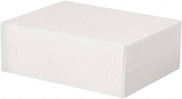 Made in USA - 11" Wide x 8-1/2" Long x 4" High Rectangle Chipboard Box - 1 Wall, White - Exact Industrial Supply