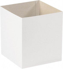 Made in USA - 8" Wide x 8" Long x 9" High Rectangle Chipboard Box - 1 Wall, White - Exact Industrial Supply