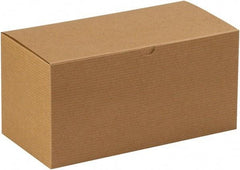 Made in USA - 6" Wide x 12" Long x 6" High Rectangle Chipboard Box - 1 Wall, Kraft (Color) - Exact Industrial Supply