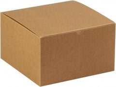 Made in USA - 10" Wide x 10" Long x 6" High Rectangle Chipboard Box - 1 Wall, Kraft (Color) - Exact Industrial Supply