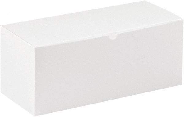 Made in USA - 6" Wide x 14" Long x 6" High Rectangle Chipboard Box - 1 Wall, White - Exact Industrial Supply