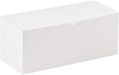 Made in USA - 7" Wide x 15" Long x 7" High Rectangle Chipboard Box - 1 Wall, White - Exact Industrial Supply