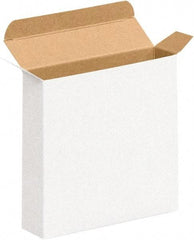 Made in USA - 1-5/8" Wide x 4" Long x 4" High Rectangle Chipboard Box - 1 Wall, White - Exact Industrial Supply