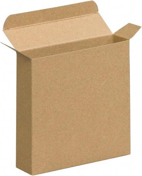 Made in USA - 1-1/4" Wide x 4-13/16" Long x 4-13/16" High Rectangle Chipboard Box - 1 Wall, Kraft (Color) - Exact Industrial Supply