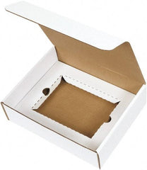 Made in USA - 8-3/4" Wide x 11-1/8" Long x 3" High Rectangle Crush Proof Mailers - 1 Wall, White - Exact Industrial Supply