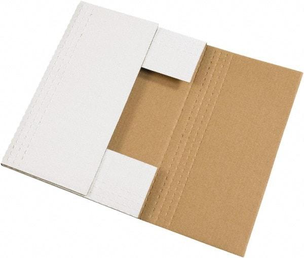 Made in USA - 8-5/8" Wide x 14-1/8" Long x 2" High Rectangle Crush Proof Mailers - 1 Wall, White - Exact Industrial Supply