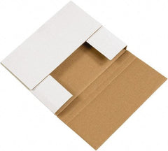 Made in USA - 8-1/4" Wide x 10-1/4" Long x 1-1/4" High Rectangle Crush Proof Mailers - 1 Wall, White - Exact Industrial Supply