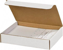 Made in USA - 6-1/2" Wide x 9" Long x 1-3/4" High Rectangle Crush Proof Mailers - 1 Wall, White - Exact Industrial Supply