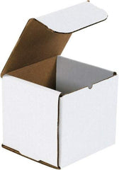 Made in USA - 4" Wide x 4" Long x 4" High Rectangle Crush Proof Mailers - 1 Wall, White - Exact Industrial Supply