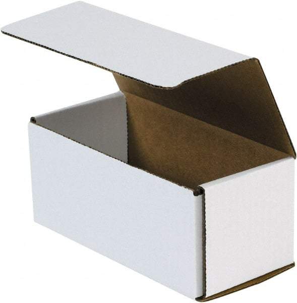 Made in USA - 4" Wide x 11" Long x 4" High Rectangle Crush Proof Mailers - 1 Wall, White - Exact Industrial Supply