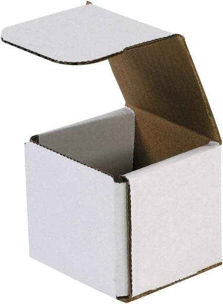 Made in USA - 7" Wide x 7" Long x 6" High Rectangle Crush Proof Mailers - 1 Wall, White - Exact Industrial Supply