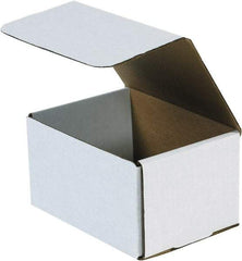 Made in USA - 4-7/8" Wide x 6-1/2" Long x 3-3/4" High Rectangle Crush Proof Mailers - 1 Wall, White - Exact Industrial Supply