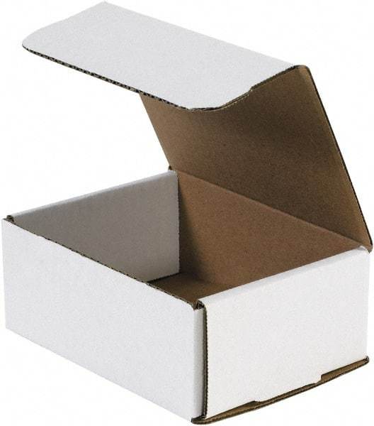 Made in USA - 4-7/8" Wide x 6-1/2" Long x 2-5/8" High Rectangle Crush Proof Mailers - 1 Wall, White - Exact Industrial Supply