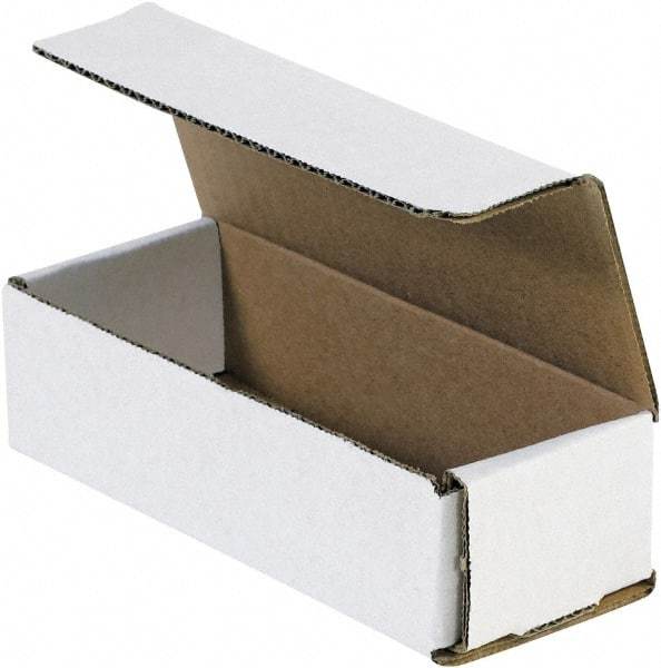 Made in USA - 2-1/2" Wide x 6-1/2" Long x 1-3/4" High Rectangle Crush Proof Mailers - 1 Wall, White - Exact Industrial Supply