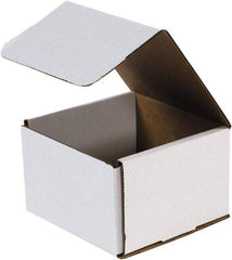 Made in USA - 6" Wide x 6" Long x 4" High Rectangle Crush Proof Mailers - 1 Wall, White - Exact Industrial Supply