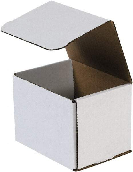 Made in USA - 8" Wide x 10" Long x 8" High Rectangle Crush Proof Mailers - 1 Wall, White - Exact Industrial Supply