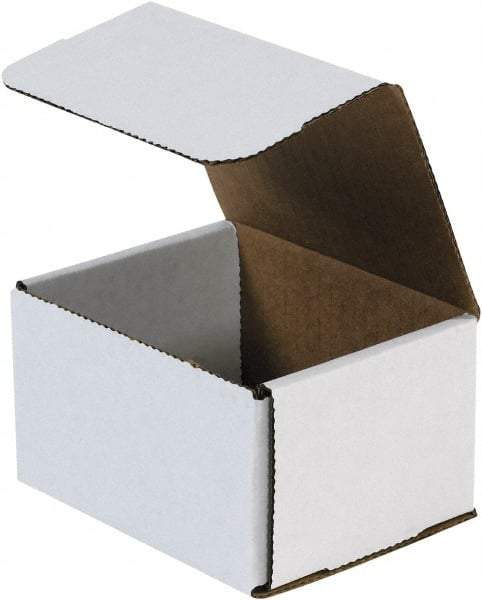 Made in USA - 4" Wide x 5" Long x 3" High Rectangle Crush Proof Mailers - 1 Wall, White - Exact Industrial Supply
