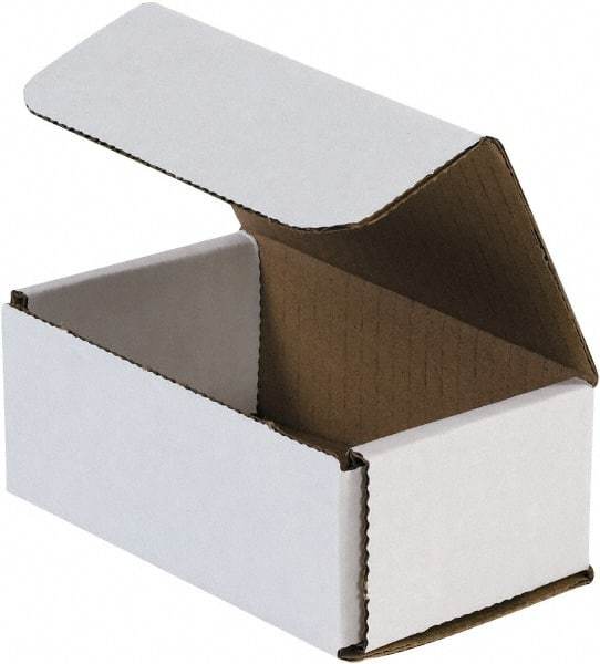 Made in USA - 3" Wide x 5" Long x 2" High Rectangle Crush Proof Mailers - 1 Wall, White - Exact Industrial Supply