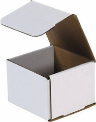Made in USA - 4" Wide x 4" Long x 3" High Rectangle Crush Proof Mailers - 1 Wall, White - Exact Industrial Supply