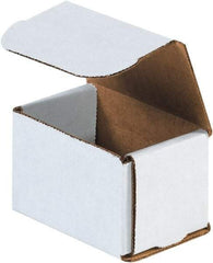 Made in USA - 2" Wide x 3" Long x 2" High Rectangle Crush Proof Mailers - 1 Wall, White - Exact Industrial Supply