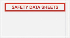 Value Collection - 1,000 Piece, 5-1/2" Long x 10" Wide, Packing List Envelope - Material Safety Data Sheets Enclosed, Clear - Exact Industrial Supply